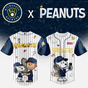 Milwaukee Brewers x Peanuts Snoopy And The Commissioner's Trophy Special Edition Jersey
