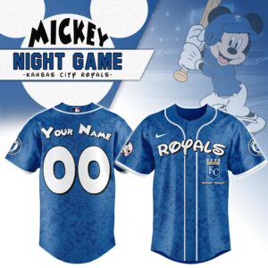 Kansas City Royals x Disney Mickey Mouse Night Game Personalized Custom Jersey