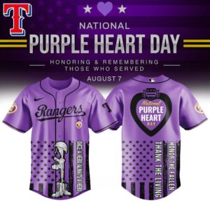 Texas Rangers x National Purple Heart Day Special Edition Jersey