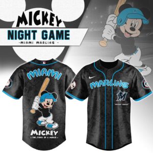Miami Marlins x Disney Mickey Mouse Night Game Special Edition Jersey