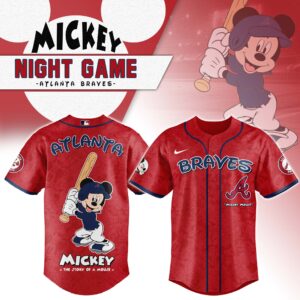 Atlanta Braves x Disney Mickey Mouse Night Game Special Edition Jersey