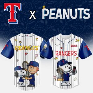 Texas Rangers x Peanuts Snoopy And The Commissioner's Trophy Special Edition Jersey