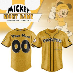 Pittsburgh Pirates x Disney Mickey Mouse Night Game Personalized Custom Jersey