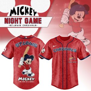 St. Louis Cardinals x Disney Mickey Mouse Night Game Special Edition Jersey