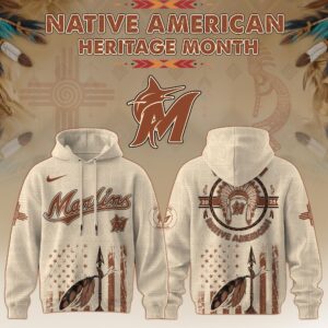 Miami Marlins x Native American Heritage Month Special Edition Unisex Hoodie