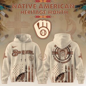 Milwaukee Brewers x Native American Heritage Month Special Edition Unisex Hoodie