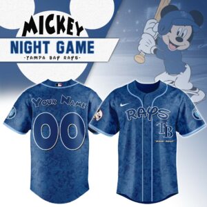 Tampa Bay Rays x Disney Mickey Mouse Night Game Personalized Custom Jersey