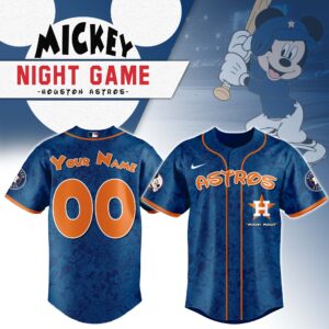 Houston Astros x Disney Mickey Mouse Night Game Personalized Custom Jersey
