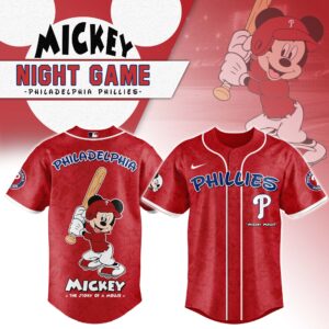 Philadelphia Phillies x Disney Mickey Mouse Night Game Special Edition Jersey