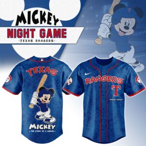 Texas Rangers x Disney Mickey Mouse Night Game Special Edition Jersey