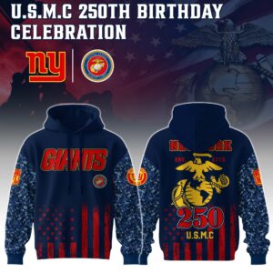 New York Giants x 250 Years Anniversary US Marine Corps U.S.M.C Special Edition Unisex Hoodie
