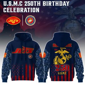 New York Jets x 250 Years Anniversary US Marine Corps U.S.M.C Special Edition Unisex Hoodie