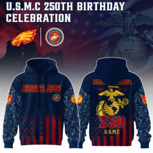 Philadelphia Eagles x 250 Years Anniversary US Marine Corps U.S.M.C Special Edition Unisex Hoodie