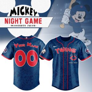 Minnesota Twins x Disney Mickey Mouse Night Game Personalized Custom Jersey