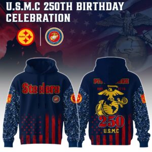 Pittsburgh Steelers x 250 Years Anniversary US Marine Corps U.S.M.C Special Edition Unisex Hoodie