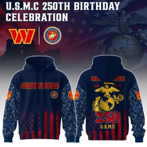 Washington Commanders x 250 Years Anniversary US Marine Corps U.S.M.C Special Edition Unisex Hoodie