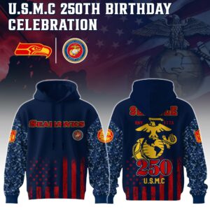 Seattle Seahawks x 250 Years Anniversary US Marine Corps U.S.M.C Special Edition Unisex Hoodie