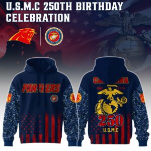 Carolina Panthers x 250 Years Anniversary US Marine Corps U.S.M.C Special Edition Unisex Hoodie