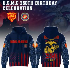 Chicago Bears x 250 Years Anniversary US Marine Corps U.S.M.C Special Edition Unisex Hoodie