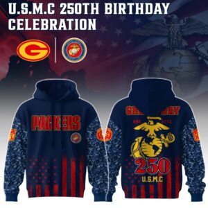 Green Bay Packers x 250 Years Anniversary US Marine Corps U.S.M.C Special Edition Unisex Hoodie