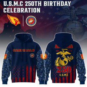 Arizona Cardinals x 250 Years Anniversary US Marine Corps U.S.M.C Special Edition Unisex Hoodie