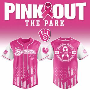 Milwaukee Brewers x Pink Out Breast Cancer Special Edition Jersey