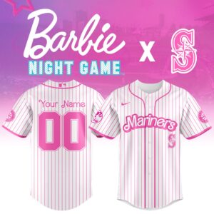 Seattle Mariners x Barbie Night Game Personalized Custom Jersey