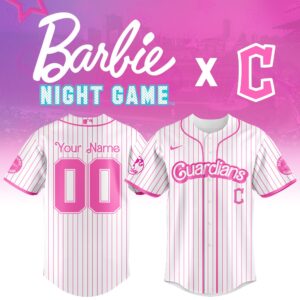 Cleveland Guardians x Barbie Night Game Personalized Custom Jersey