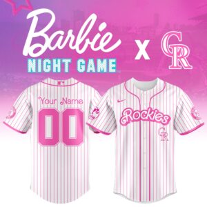 Colorado Rockies x Barbie Night Game Personalized Custom Jersey