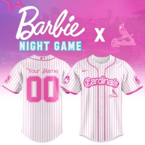 St. Louis Cardinals x Barbie Night Game Personalized Custom Jersey