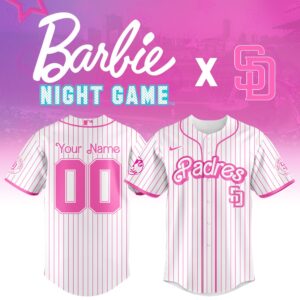 San Diego Padres x Barbie Night Game Personalized Custom Jersey