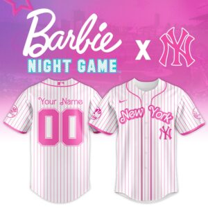 New York Yankees x Barbie Night Game Personalized Custom Jersey