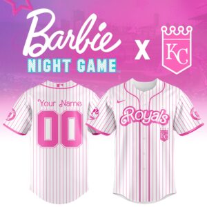 Kansas City Royals x Barbie Night Game Personalized Custom Jersey