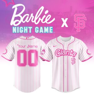 San Francisco Giants x Barbie Night Game Personalized Custom Jersey