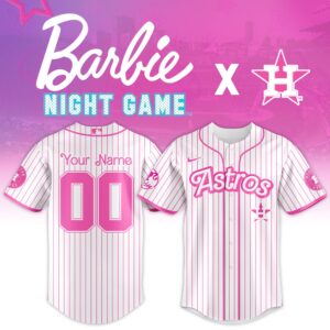 Houston Astros x Barbie Night Game Personalized Custom Jersey