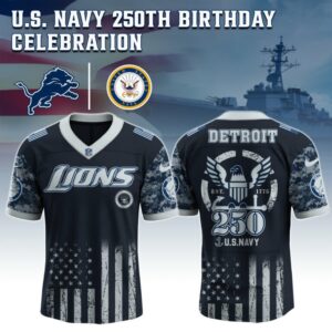 Detroit Lions x 250 Years Anniversary US Navy Special Edition NFL Jersey