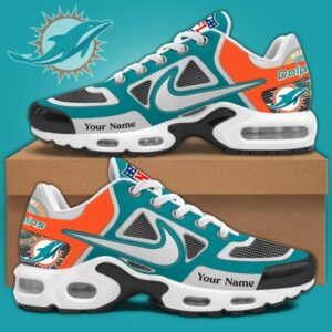 Miami Dolphins x Personalized Air Max Plus Sneakers Sport Shoes Special Edition