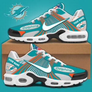 Miami Dolphins x Personalized Air Max Plus Sneakers Sport Shoes V2 Special Edition