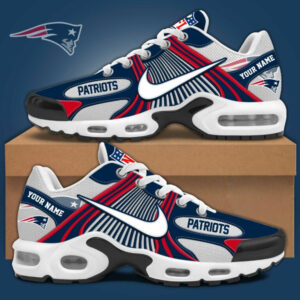 New England Patriots x Personalized Air Max Plus Sneakers Sport Shoes V2 Special Edition