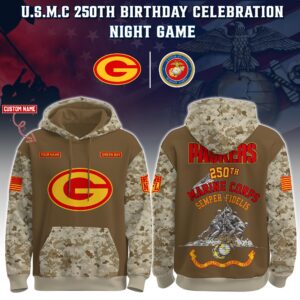 Green Bay Packers x 250th Birthday US Marine Corps U.S.M.C Personalized Custom Unisex Hoodie