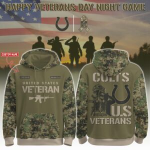Indianapolis Colts x US Veterans Salute Personalized Custom Unisex Hoodie