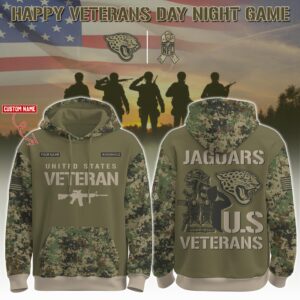 Jacksonville Jaguars x US Veterans Salute Personalized Custom Unisex Hoodie