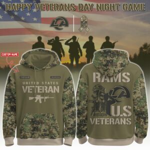 Los Angeles Rams x US Veterans Salute Personalized Custom Unisex Hoodie