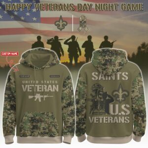 New Orleans Saints x US Veterans Salute Personalized Custom Unisex Hoodie