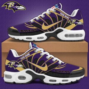Baltimore Ravens x Personalized Air Max Plus Sneakers Sport Shoes V3 Special Edition