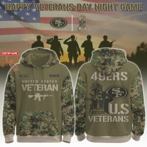 San Francisco 49ers x US Veterans Salute Personalized Custom Unisex Hoodie