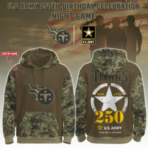 Tennessee Titans x 250th Birthday US Army Personalized Custom Unisex Hoodie