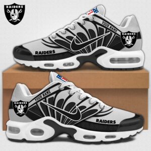 Las Vegas Raiders x Personalized Air Max Plus Sneakers Sport Shoes V3 Special Edition