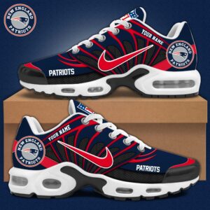 New England Patriots x Personalized Air Max Plus Sneakers Sport Shoes V3 Special Edition