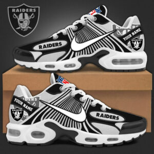 Las Vegas Raiders x Personalized Air Max Plus Sneakers Sport Shoes V2 Special Edition